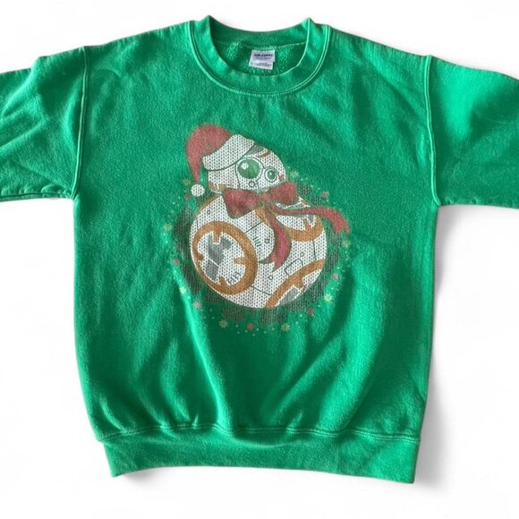 Star Wars BB8 Droid Christmas Sweater – Green Holiday Graphic – Size Small - Picture 3 of 7